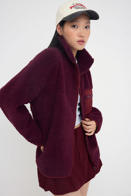 Winter Essentials Murdum Polar Fermuarl? Dik Yaka Cep Detayl? Orme Sweatshirt TWOAW24SW00071