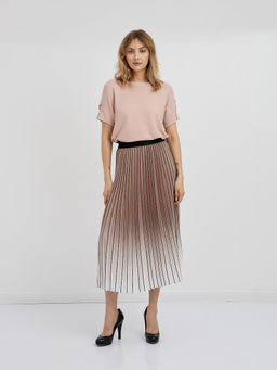 плиссированная юбка с эффектом градиент в бежевых тонах - Glenfield фото 2