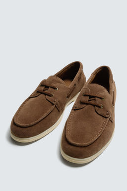 ZAPATO N?UTICO PIEL / Marr?n - Zara фото 5
