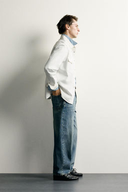 CAMISA WESTERN REGULAR FIT ALGOD?N - LYOCELL / Blanco - Zara фото 4