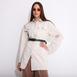 Ремень женский, ширина 3 см, винт, пряжка метал, цвет хаки - Simaland фото 3