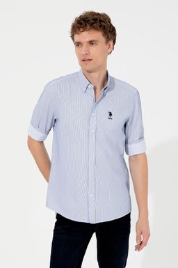 U. S. Polo Assn / Мужская темно-синяя рубашка с длинным рукавом
