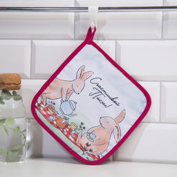 Цена за 2 шт. Прихватка Доляна Пасха 17х17 см, 35% хл, 65% пэ, ватин 250 г/м2