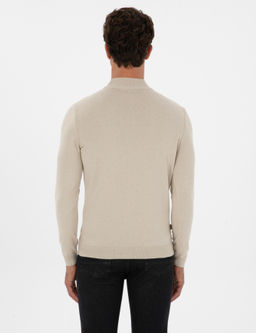 Kum Melanj Slim Fit Yar_m Bal_k__ Yaka Triko Kazak - Pierre cardin фото 5
