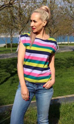 МАЙКА МА194 ЦВЕТНАЯ ПОЛОСКА