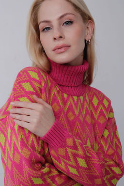 11060 Свитер розовый с узорами - Martichelli фото 4