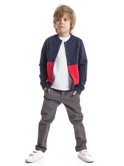 Джемпер модная спортивная детская одежда UD 7718 синий/красный - Mini maxi фото 3
