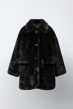 LONG FAUX FUR COAT