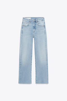 JEANS TRF CROPPED FLARE TIRO ALTO / Azul claro - Zara фото 4