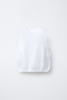 KNITTED SEQUIN TOP