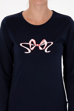 Kad_n Lacivert Pijama Tak_m_ Sepette S_rpriz _ndirim - U.s. polo assn фото 6