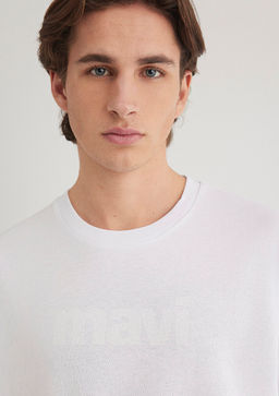 Mavi Logo Bask?l? Beyaz Tisort  фото 6