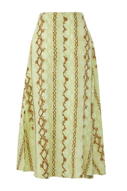 Trendyolmilla Cok Renkli Asimetrik Y?rtmacl? Uzun/Maxi Viskon Etek TWOSS25ET00183 фото 9