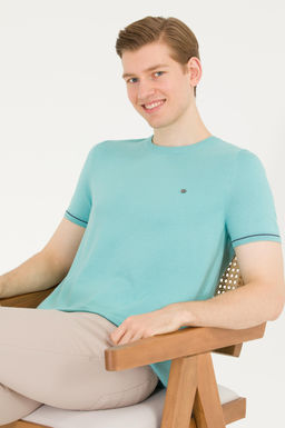 U. S. Polo Assn Мужской мятный трикотаж с круглым вырезом