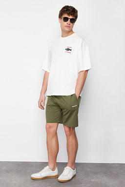 Haki Regular/Normal Kesim Orta Boy Yaz_ Bask_l_ _ort TMNSS21SR0377