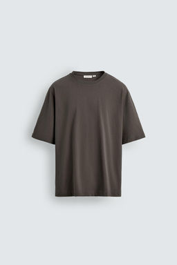 CAMISETA REGULAR FIT LAVADA / Gris topo - Zara фото 7