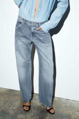 TRF CROPPED JEANS WITH DISPLACED SEAMS LOW-RISE