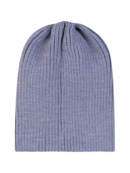 Шапка вязаная голубая Ш-103 (58)