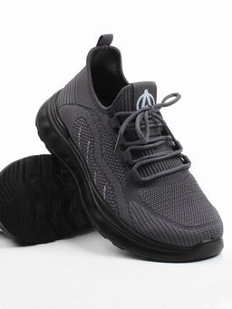 03-TEX-D01-04 DK. GREY Кроссовки летние мужские (текстиль)