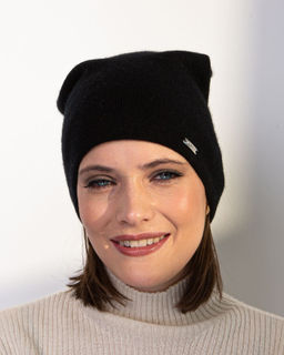 Шапка из кашемира 04132 черная