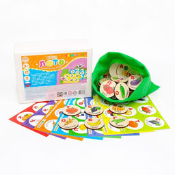 Лото детское «Овощи, фрукты, ягоды» (круглые фишки)