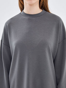 Bisiklet Yaka Kad?n Sweatshirt Tunik