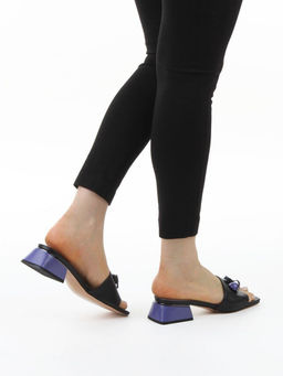 08-HLP1035-28 BLACK/VIOLET Босоножки женские (натуральная кожа)