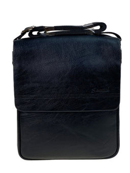 Мужская сумка планшет из натуральной кожи цвет черный