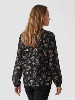 F?rf?rl? Dik Yaka ?i?ekli Bluz