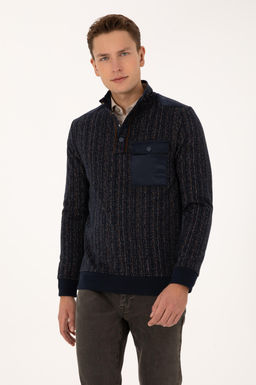 Erkek Regular Fit Bisiklet Yaka Lacivert Sweatshirt - U.s. polo assn фото 3