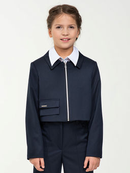 Синий жакет для девочки Mooriposh, модель 0722