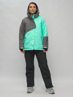 Горнолыжный костюм женский большого размера бирюзового цвета 02278Br - Chunmai фото 8