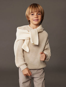 Bisiklet Yaka Triko Erkek ?ocuk Kazak