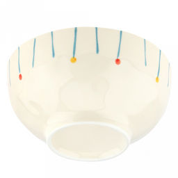 "Карусель" Салатник фарфоровый 1,15л, д17,5см, h9см, с деколью, кремовый (Китай)