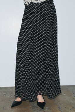 ZW COLLECTION POLKA DOT LONG SKIRT - Zara фото 9
