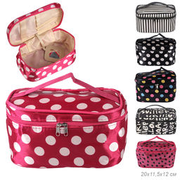 Косметичка 20х11,5х12 см РОЗОВАЯ / ЧЕРНОЕ СЕРДЦЕ / IU-20 /уп 250/ 708140