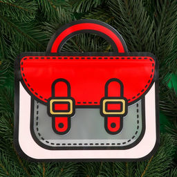 Цена за 50 шт. Пакет подарочный, Портфель, с zip-lock застежкой, 20?19+6 см