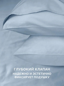 Постельное белье Моноспейс 1,5сп + 2 наволочки, серо-голубой - Ecotex фото 4