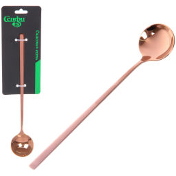 Цена за 2 шт. Ложка чайная с длинной ручкой 20см "SERGIO", цвет золото