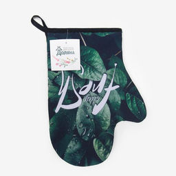 Варежка-прихватка Доляна Грин фрэш 24х32см,габардин, 35% х/л, 65% п/э, ватин 250г/м2  фото 4