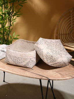 Корзинка плетёная «Бонтанг», 30×30×18.5 см, бамбук, светлая