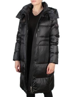 9110 BLACK Пальто зимнее женское FLOWERROVE (200 гр. холлофайбера) - Fashion фото 7