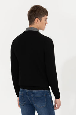 Мужской черный базовый трикотажный кардиган Неожиданная скидка в корзине - U.s. polo assn фото 5