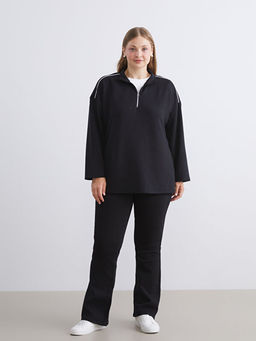 Dik Yaka Oversize Kad?n Sweatshirt