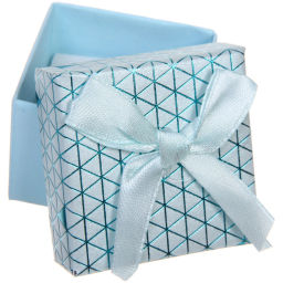 Цена за 12 шт. Коробка подарочная "Абстракция" 5*5*3,5 см, Голубой