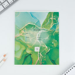 Цена за 13 шт. Тетрадь в клетку, 18 листов, А5, на скрепке, блок №1«Мрамор» МИКС