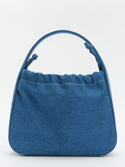 Женская сумка с ручками из денима MAISON DAVID LOLA Артикул 4354422, синий