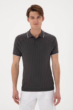 Erkek Slim Fit Bisiklet Yaka Antrasit Ti__rt - U.s. polo assn фото 3