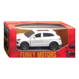 Белая инерционная машинка с люком на крыше die-cast , 1:32