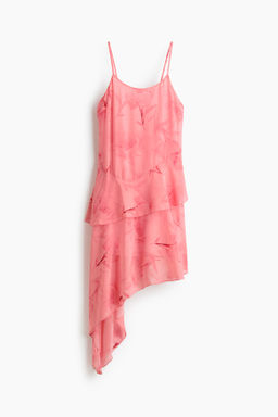 Vestido asim?trico de gasa